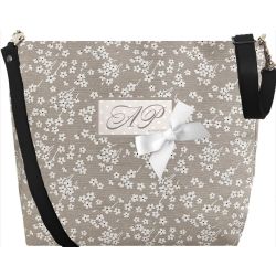 Sac Bandoulière Personnalisé - Fleurs blanches