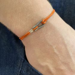 Bracelet Me en corde de Basse - orange