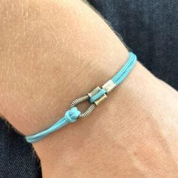 Bracelet Me en corde de Basse - Turquoise