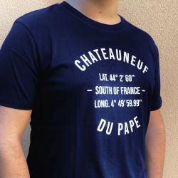 T-Shirt Marine Chateauneuf du Pape