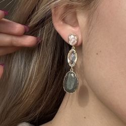 Boucles d'oreilles en pierres Rosy