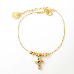 Bracelet croix multicolore