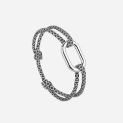 Bracelet maillon - Noir et Gris 