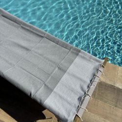 Fouta - Serviette de plage Gris foncé