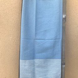 Fouta - Serviette de plage Gris Bleu et Argent