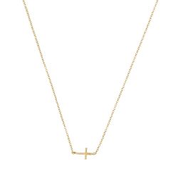 Collier petite Croix or jaune