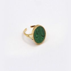 Nilaï - Bague Frida - Malachite