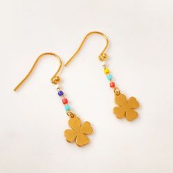 Boucle d'oreille miyuki multicolores