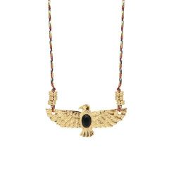 Nilaï - Collier Birdy agate noir