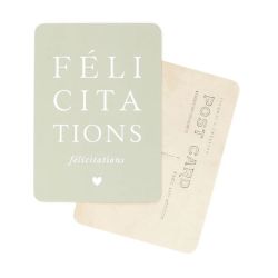 Carte Cinq Mai Félicitations Vert