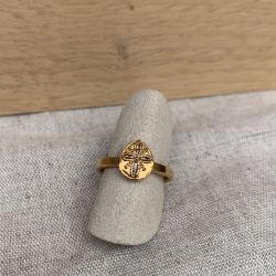 Bague Goutte - or pailleté