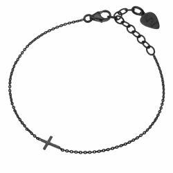 Bracelet petite croix - noir