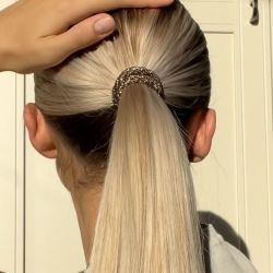 Elastique cheveux KKNEKKI - Coffee Glitter