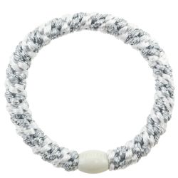 Elastique cheveux KKNEKKI - Blanc argent glitter