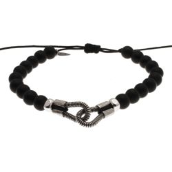 Bracelet You & Me en corde de Basse - Onyx