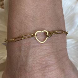 Bracelet chaine Coeur doré