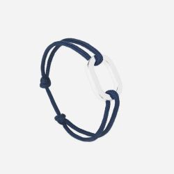 Bracelet maillon plat - Bleu Marine