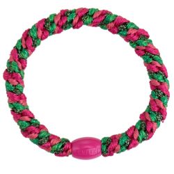 Elastique cheveux KKNEKKI - Mix Vert Fuchsia Glitter 