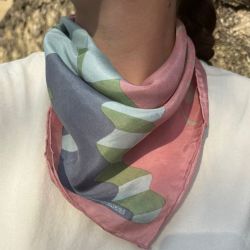 Mini Foulard en Soie Kasbah rose