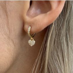 Boucle d'oreille Créoles Coeurs