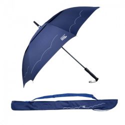 Grand Parapluie avec sa housse absorbante - Bleu de minuit