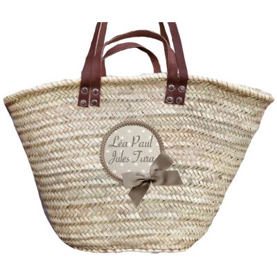 Panier personnalisé prénom des enfants, photo de vacances..! Sac cabas personnalisé