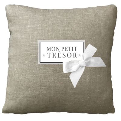 Coussin personnalisable "Mon Petit Trésor" - Cadeau Naissance
