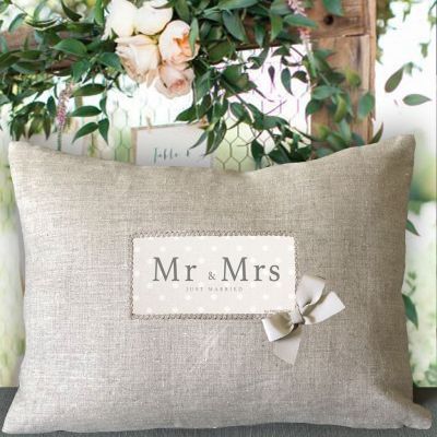 Coussin Personnalisable "Mr & Mrs" - Cadeau mariage