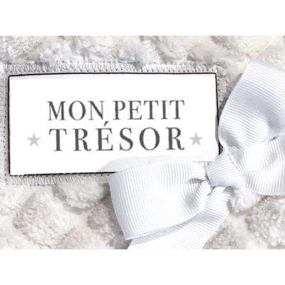 Couverture bébé personnalisée - cadeau naissance original - "mon petit trésor"