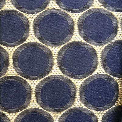 Tissu Bubble  - Or, marine & bleu nuit -100% Polyester