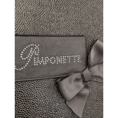 Sac Bandoulière femme Personnalisé - Sac personnalisable- Plaque Pimponette et noeud- Saya Gris bronze