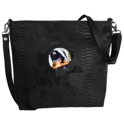 Sac Bandoulière femme Personnalisé - Sac personnalisable- Sac personnalisé photo - Tasma noir