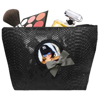 Trousse de toilette Femme - Trousse personnalisée avec votre photo- Cadeau personnalisé - Tasma noir