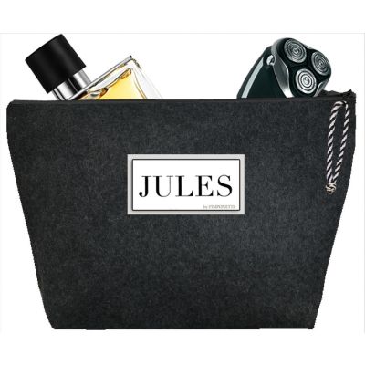 Trousse de toilette Homme - Trousse personnalisée avec le prénom ou les initiales - Cadeau personnalisé - Flanelle