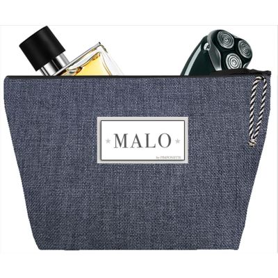 Trousse de toilette Homme - Trousse personnalisée avec le prénom ou les initiales - Cadeau personnalisé - Enduit jean