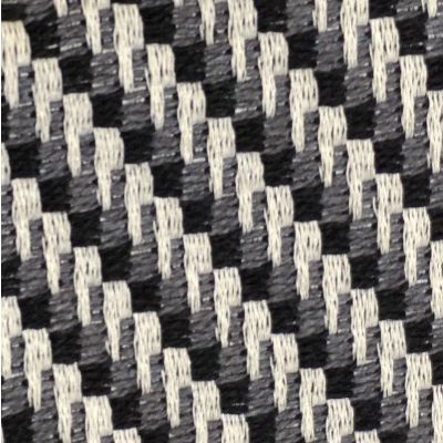 Tissu tissé écru, gris anthracite et noir