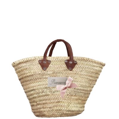 Panier osier - Petit Panier pour les courses - panier Pimponette avec Noeud nude