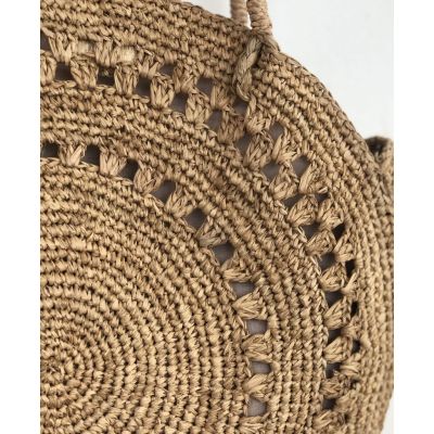 Sac Raphia Rond - Raphia naturel