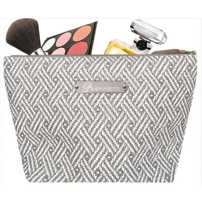 Trousse de toilette Femme - Trousse personnalisée avec plaque métal Pimponette