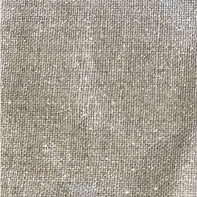 Tissu lin naturel enduit & brillant (légères paillettes argent)