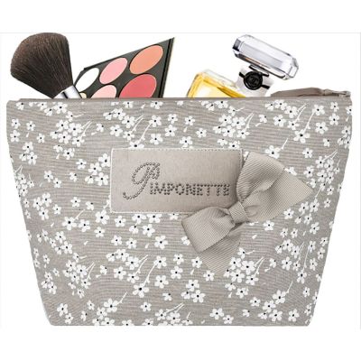 Trousse de Toilette Femme - Enduit fleurs blanches