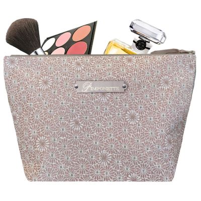 Trousse de Toilette Femme -Margarita à  motif rose nude et beige