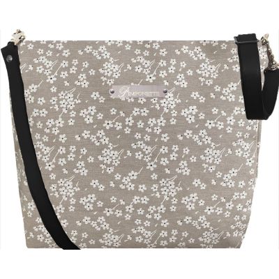 Sac Bandoulière Personnalisé - Fleurs blanches