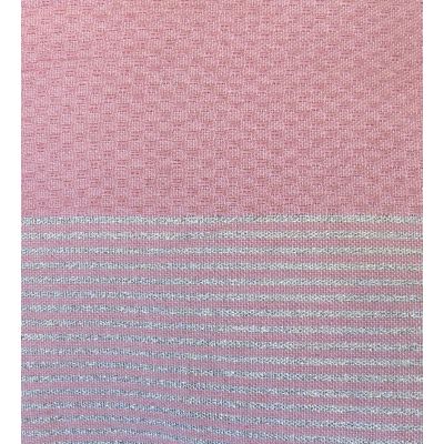 Fouta - Serviette de plage Rose & Lurex argent