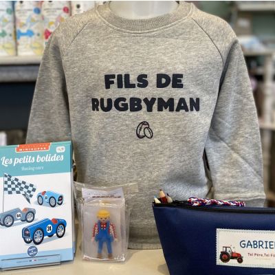 Sweat Shirt Enfant personnalisé Fils de Rugbyman