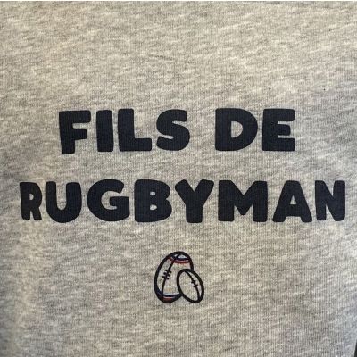 Sweat Shirt Enfant personnalisé Fils de Rugbyman