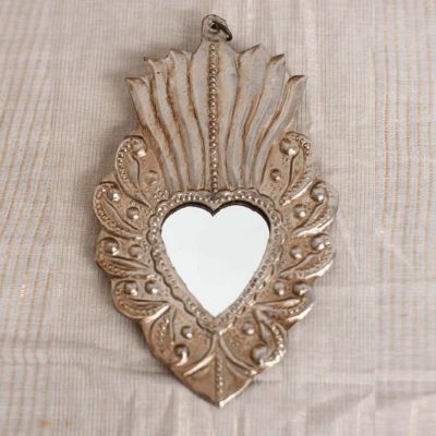 Ex-Voto Miroir Aza argent Boncoeurs 