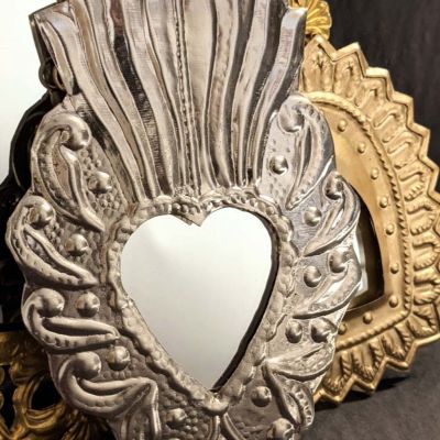 Ex-Voto Miroir Aza argent Boncoeurs 