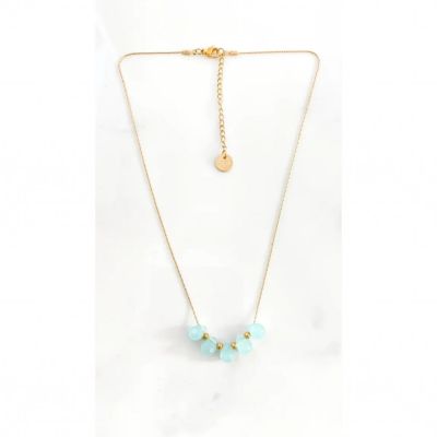 Collier perles et acier inoxydable - Bijoux Litchi