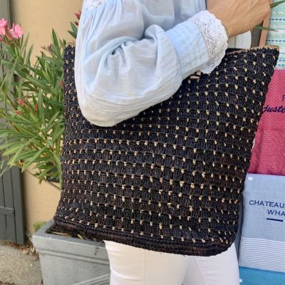 sac cabas raphia - made in France